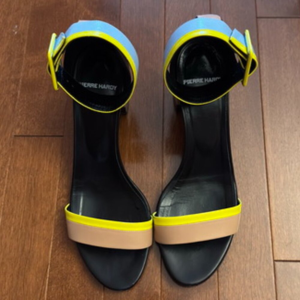 Pierre Hardy Patent Leather Multi-Colour Sandals